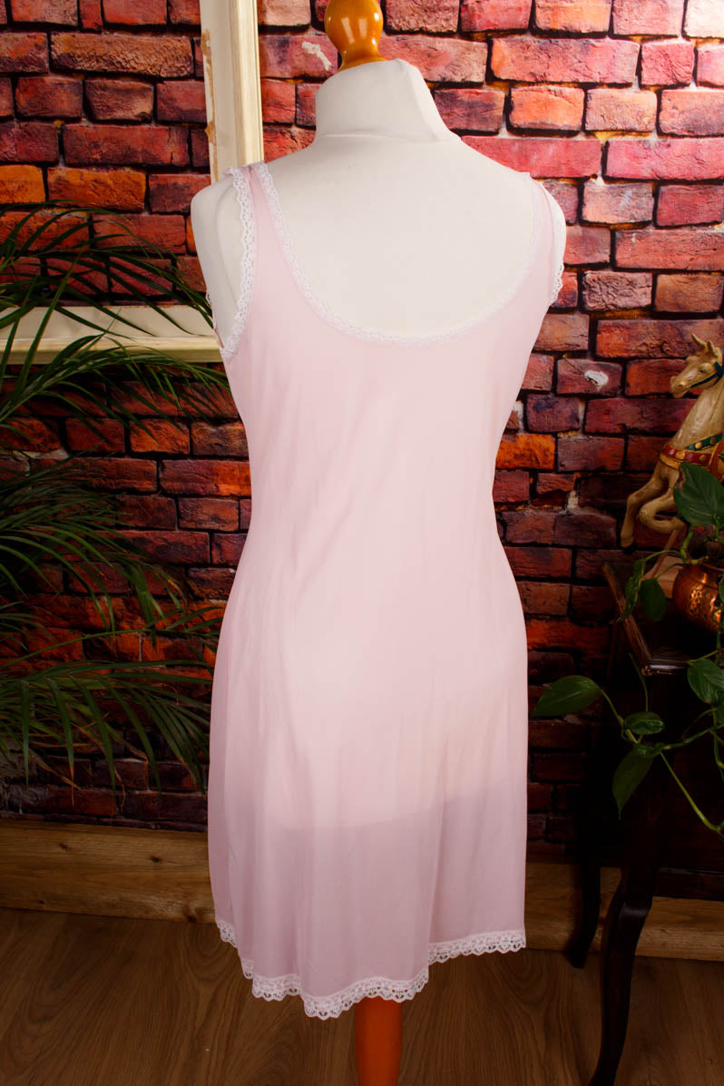 Vintage Nylon Unterkleid rosa