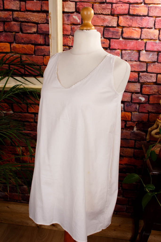 antikes Leibchen Unterhemd 20er Charleston Frau M 40-42 viktorianisch vor 1920 weiß vintageberlin.de
