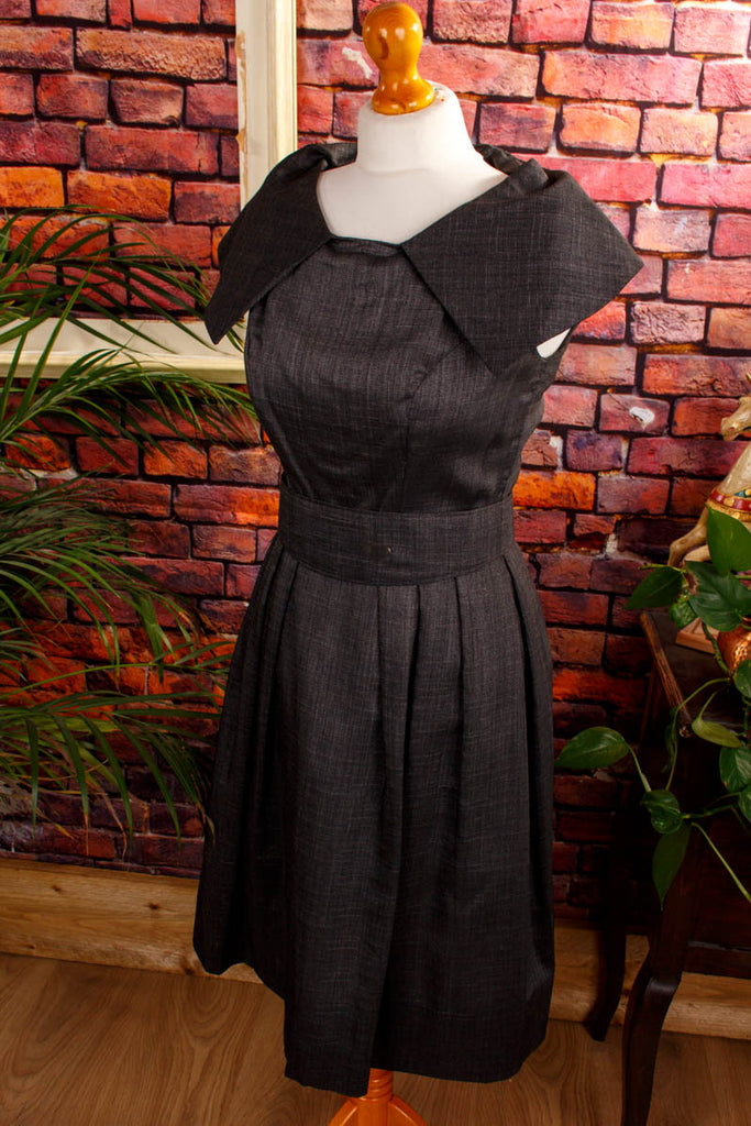 50s Rockabella Kleid grau 40er 50er 60er Frau grau real-rockabilly Rockabilly Special XS 32-34 vintageberlin.de