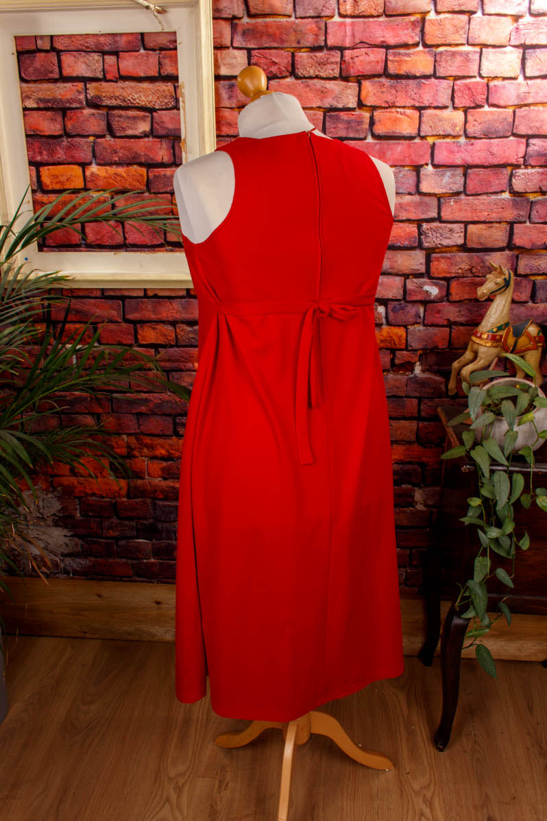 Vintage Umstandskleid rot