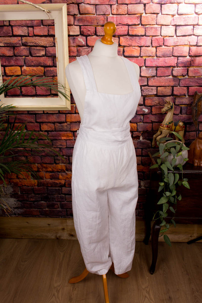 POSSE Overall weiß Leinen Default Title Boho Designer Frau Special weiß XS 32-34 vintageberlin.de