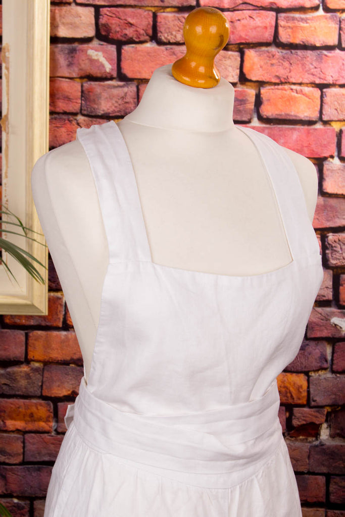 POSSE Overall weiß Leinen Boho Designer Frau Special weiß XS 32-34 vintageberlin.de