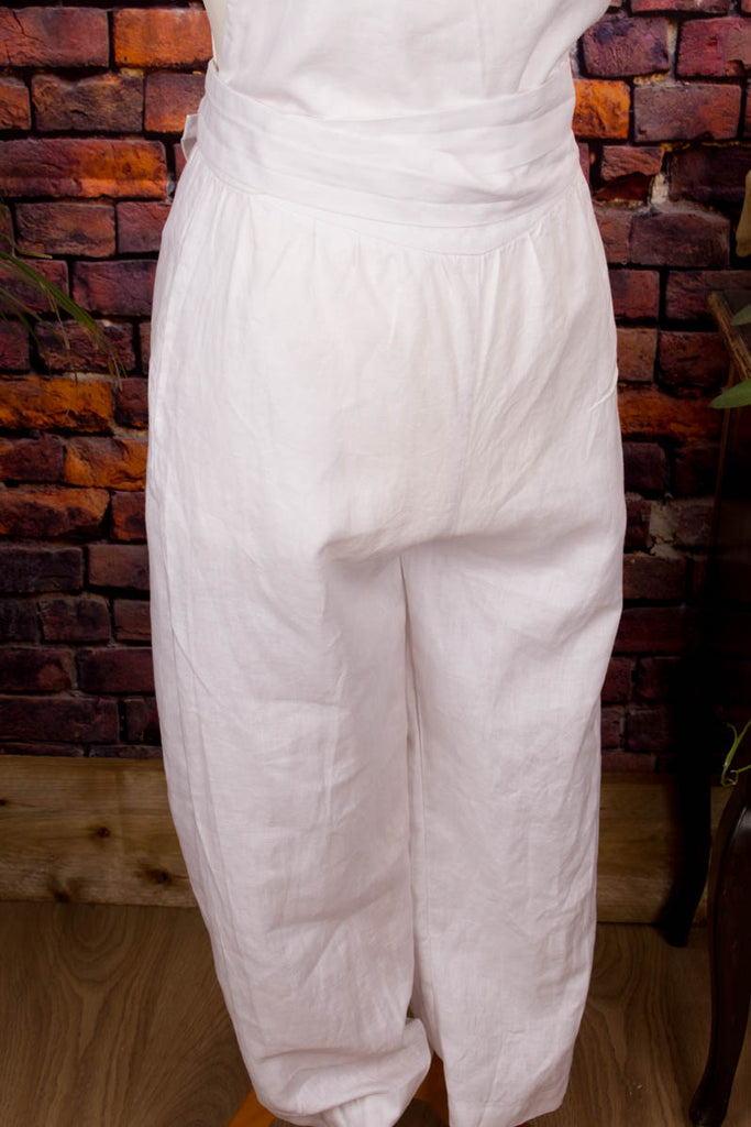 POSSE Overall weiß Leinen Boho Designer Frau Special weiß XS 32-34 vintageberlin.de