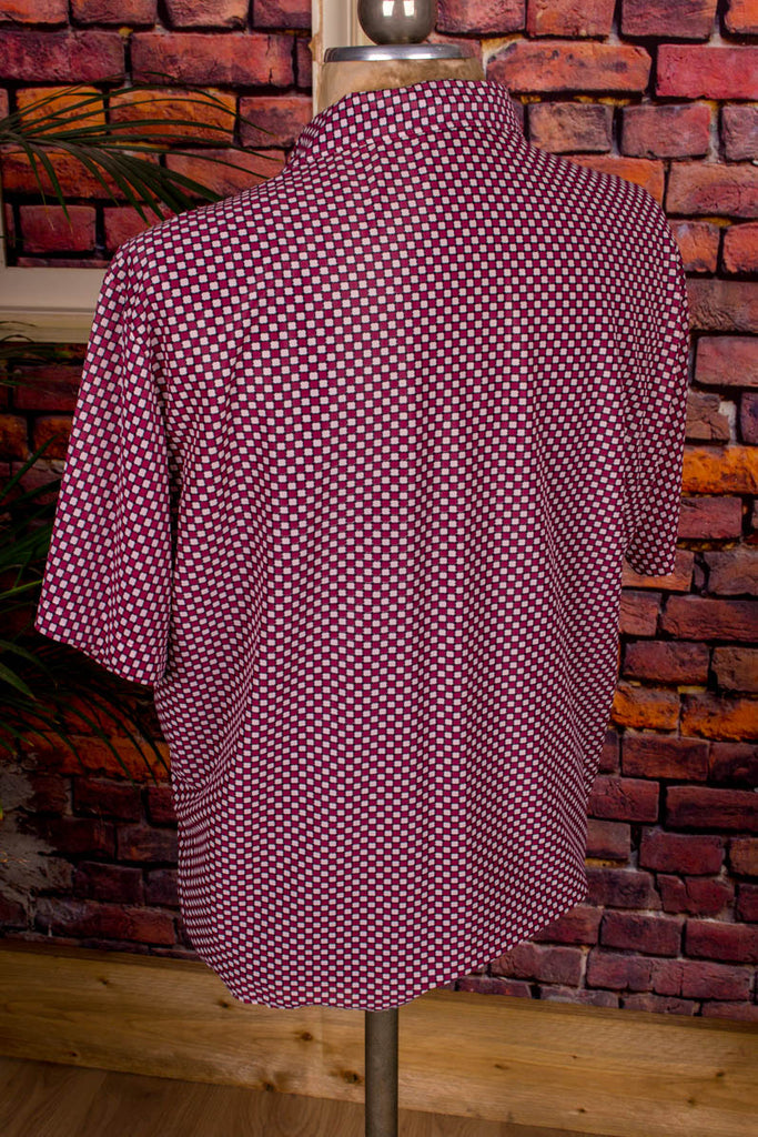 60s Nylon Hemd lila Muster 50er 60er 70er bunt Dandy Disco L 52-54 lila Mann real-disco real-rockabilly Rockabilly Schlager Special XL 56-58 vintageberlin.de