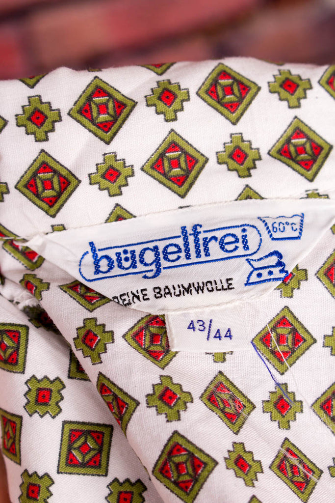 60s Baumwollhemd gemustert 50er 60er 70er bunt Dandy Disco L 52-54 M 48-50 Mann real-rockabilly Rockabilly Schlager Special vintageberlin.de