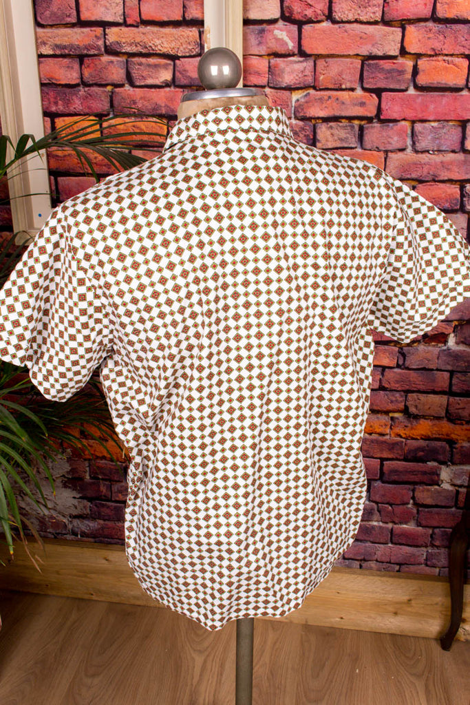 60s Baumwollhemd gemustert 50er 60er 70er bunt Dandy Disco L 52-54 M 48-50 Mann real-rockabilly Rockabilly Schlager Special vintageberlin.de