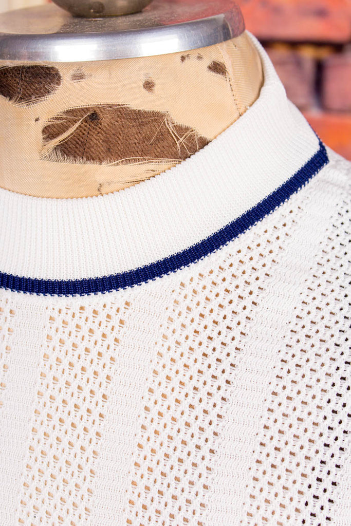 60s Herren Shirt Strick VEB 50er 60er Dandy DDR Disco M 48-50 Mann real-disco real-rockabilly Rockabilly S 44-46 Schlager Special weiß vintageberlin.de