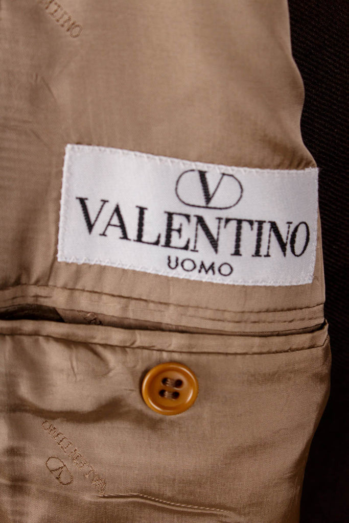 Vintage Valentino Sakko kariert 70er 80er beige Dandy Designer M 48-50 Mann orange Schlager Special vintageberlin.de