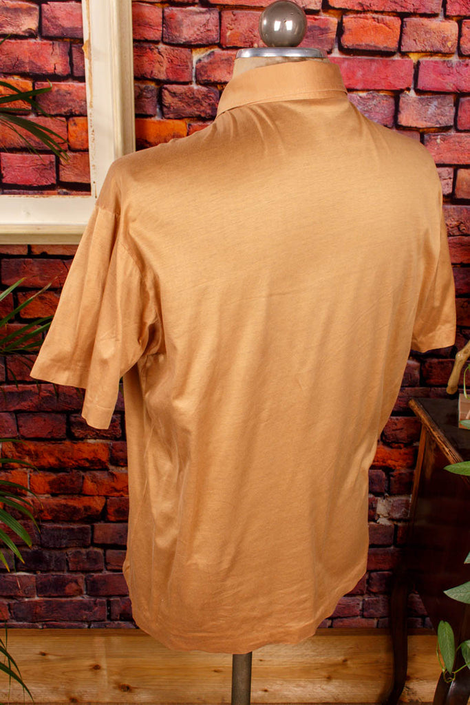 Vintage YSL Hemd gold-beige 90er beige Dandy Designer gold L 52-54 Mann Special XL 56-58 vintageberlin.de