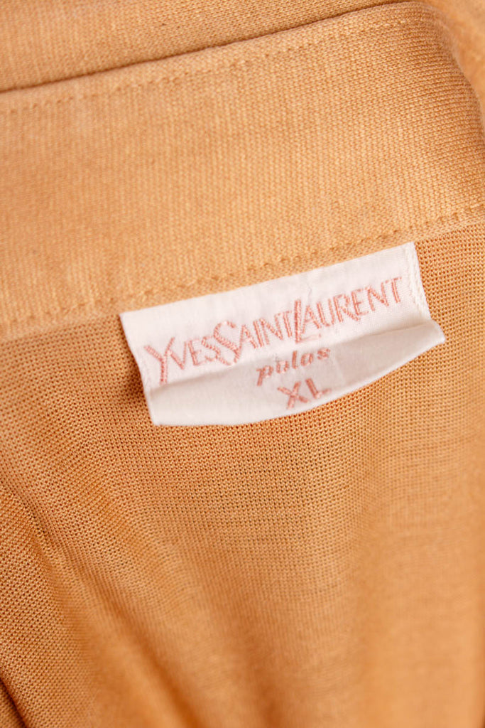 Vintage YSL Hemd gold-beige 90er beige Dandy Designer gold L 52-54 Mann Special XL 56-58 vintageberlin.de