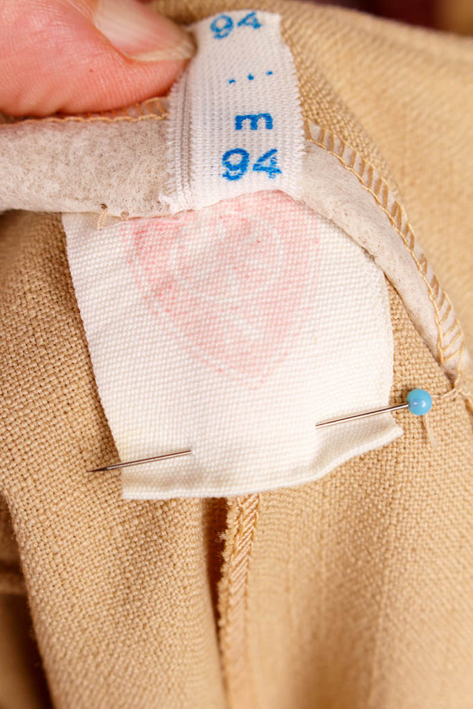 60s Etuikleid beige 60er beige DDR Frau L 44-46 real-rockabilly Rockabilly Sekretärin Special vintageberlin.de