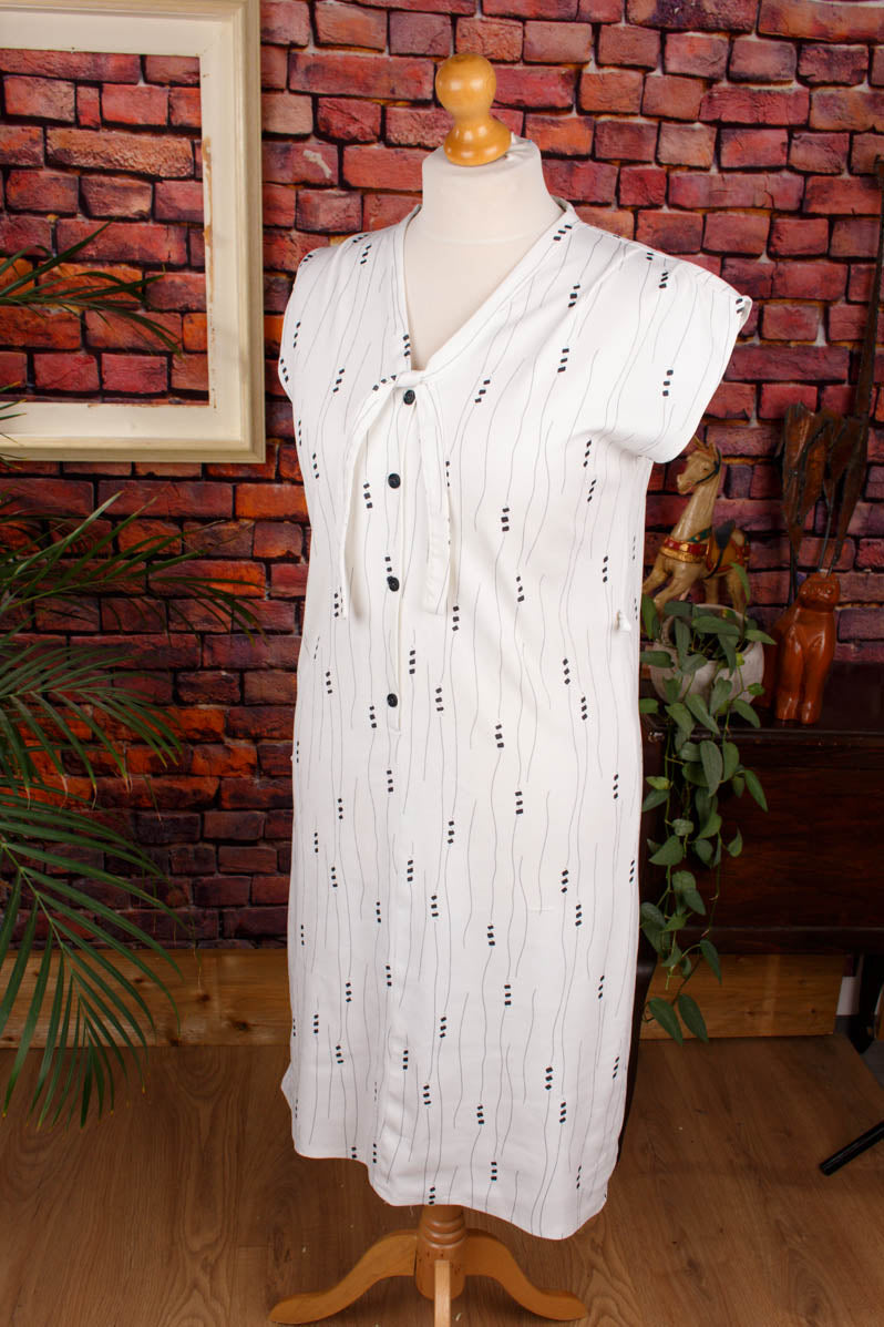 Vintage Sommerkleid weiß Muster
