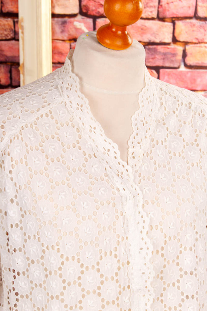 antike Spitzenbluse weiß 20er Boho Charleston Flapper&Charleston Frau L 44-46 M 40-42 Special viktorianisch vor 1920 weiß vintageberlin.de