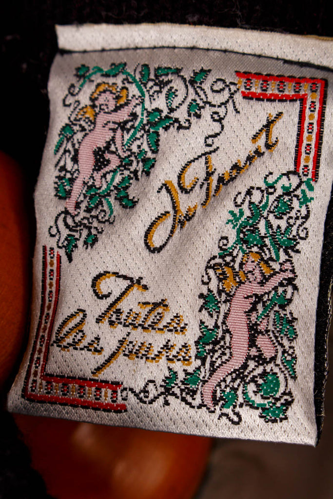 Vintage Pulli Panda Bären 80er 90er Frau L 44-46 M 40-42 rot schwarz Special vintageberlin.de