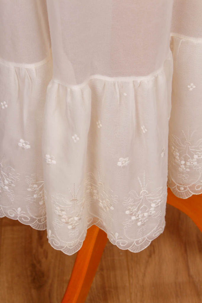 Perlon Unterrock cremeweiß 50er 60er 70er beige Boho Dirndl Frau M 40-42 real-boho real-rockabilly Rockabilly S 36-38 Special viktorianisch weiß vintageberlin.de