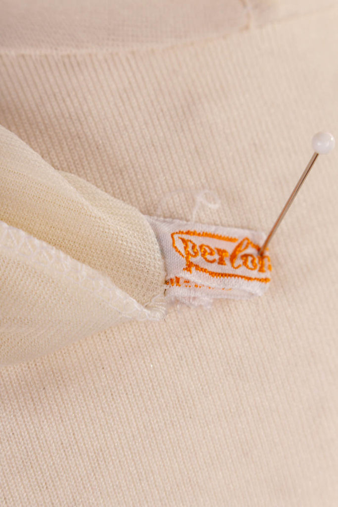 Perlon Unterrock cremeweiß 50er 60er 70er beige Boho Dirndl Frau M 40-42 real-boho real-rockabilly Rockabilly S 36-38 Special viktorianisch weiß vintageberlin.de