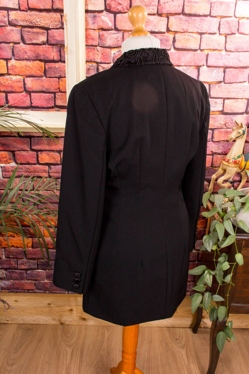 Wolle Gehrock schwarz Gothic