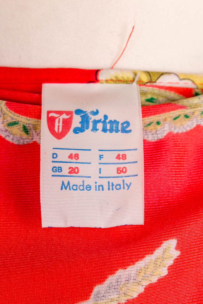 Boho Hauskleid rot Muster 70er Boho bunt Frau Hippie M 40-42 real-boho Rockabilly rot S 36-38 Schlager Special vintageberlin.de