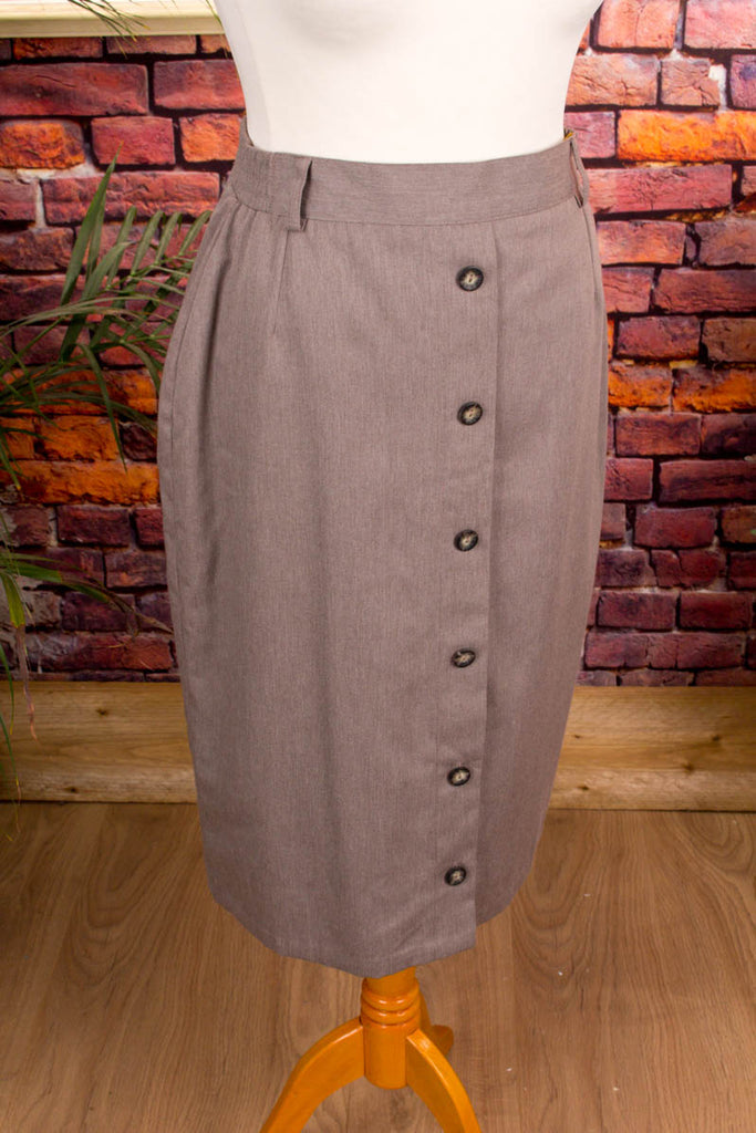 80s Rock greige schmal Default Title 80er 90er beige Disco Frau grau real-80er Rockabilly S 36-38 Sekretärin Special vintageberlin.de