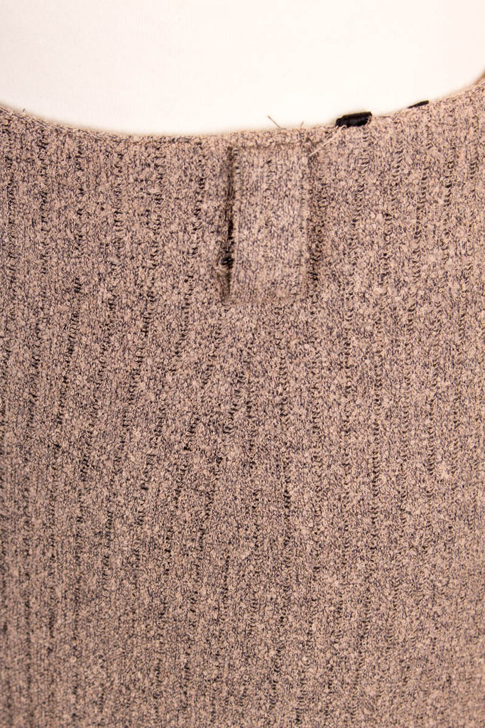 Schlauchrock greige Strick 90er beige braun Frau grau M 40-42 Special vintageberlin.de