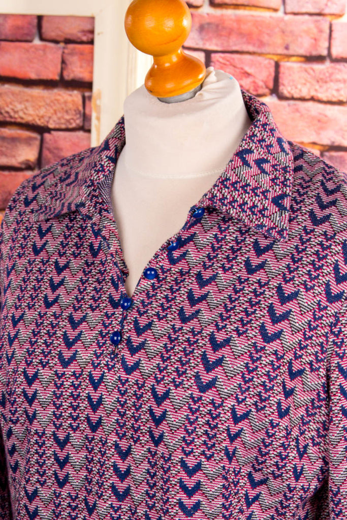 70s Disco Top Langbluse lila 60er 70er Boho Dandy Disco Frau L 44-46 L 52-54 lila M 48-50 real-boho real-disco real-rockabilly Schlager Special vintageberlin.de