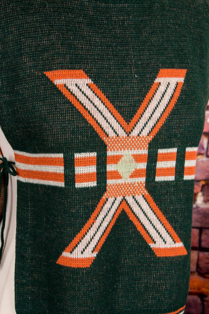 70er Westover grün Muster 60er 70er Boho bunt Disco Frau grün L 44-46 M 40-42 orange real-boho real-rockabilly Rockabilly S 36-38 Schlager Special vintageberlin.de