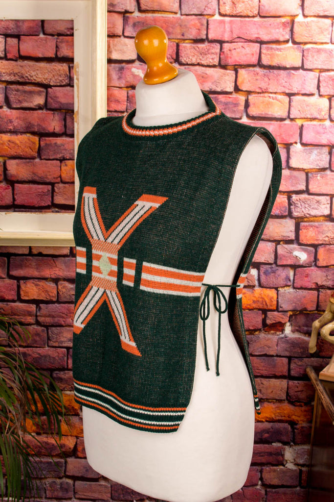 70er Westover grün Muster 60er 70er Boho bunt Disco Frau grün L 44-46 M 40-42 orange real-boho real-rockabilly Rockabilly S 36-38 Schlager Special vintageberlin.de