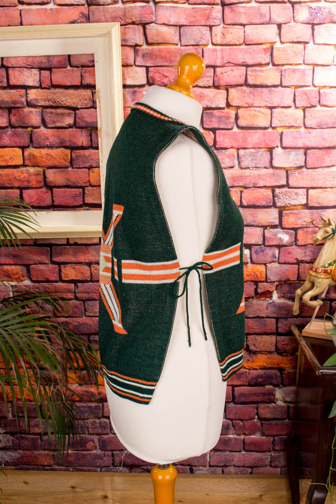 70er Westover grün Muster 60er 70er Boho bunt Disco Frau grün L 44-46 M 40-42 orange real-boho real-rockabilly Rockabilly S 36-38 Schlager Special vintageberlin.de