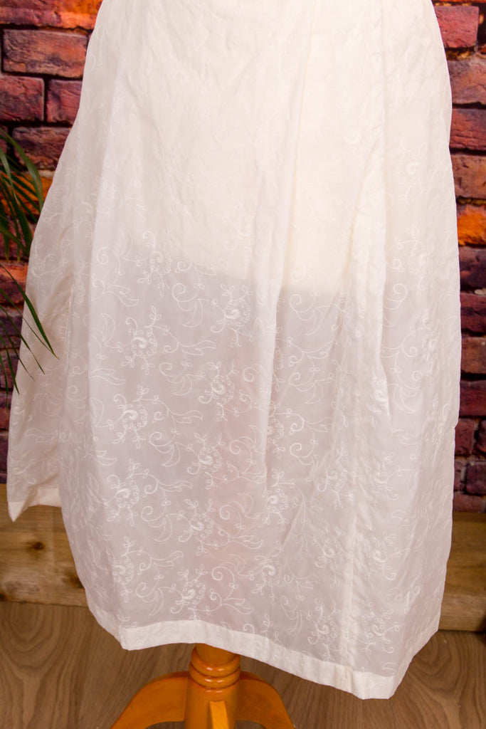 50s Chiffonkleid weiß 50er 60er Boho boho-wedding Frau Hochzeit Petticoat real-rockabilly Rockabilly S 36-38 Special weiß vintageberlin.de