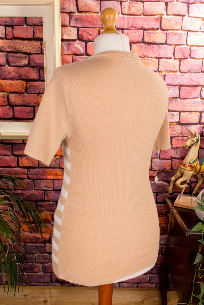 VEB Ringelshirt beige 60er 70er beige Dandy DDR Disco M 48-50 Mann real-disco S 44-46 Schlager Special weiß vintageberlin.de