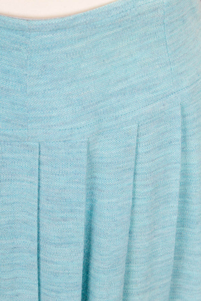 Vintage Minirock türkis Strick 60er 70er blau Boho Disco Frau real-disco real-rockabilly Rockabilly S 36-38 Schlager Special türkis vintageberlin.de