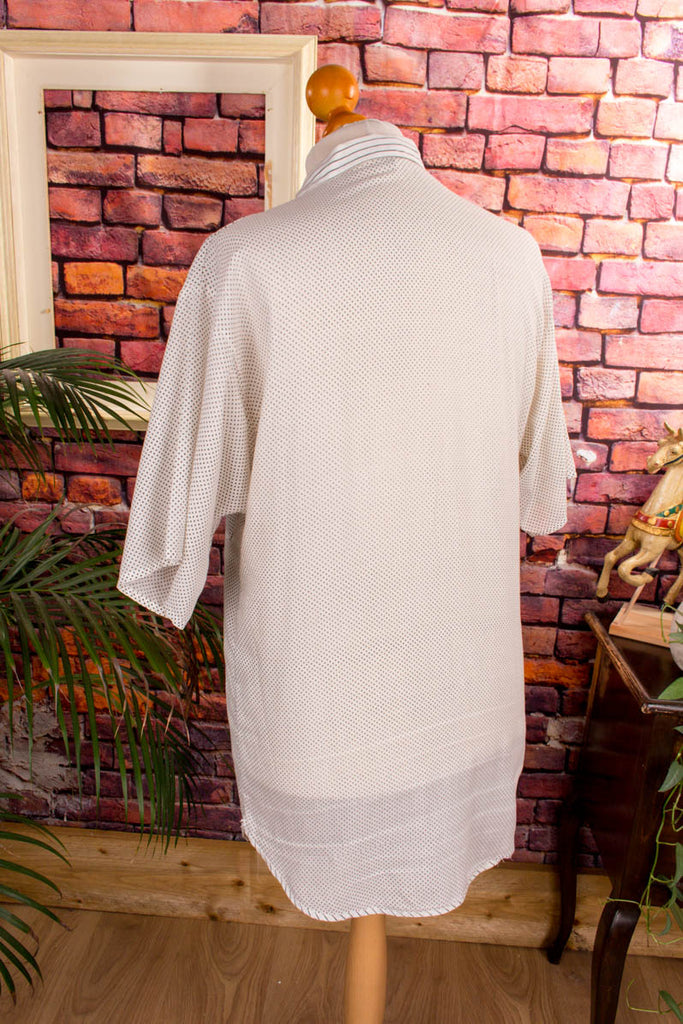 DDR Nachthemd grau Punkte 70er Dandy DDR grau M 48-50 Mann Rockabilly Special vintageberlin.de