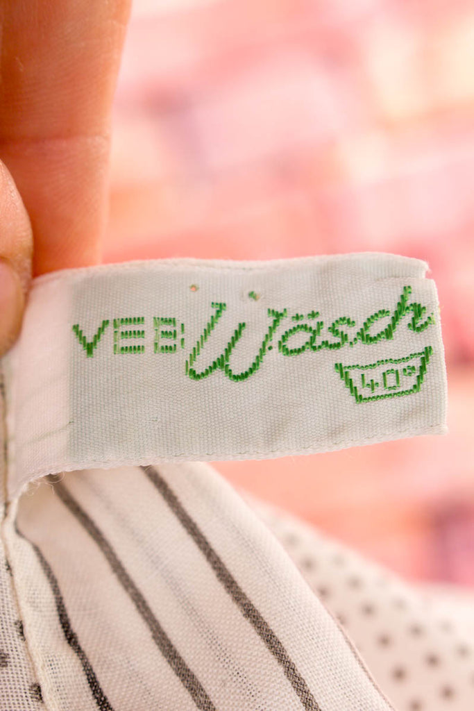 DDR Nachthemd grau Punkte 70er Dandy DDR grau M 48-50 Mann Rockabilly Special vintageberlin.de