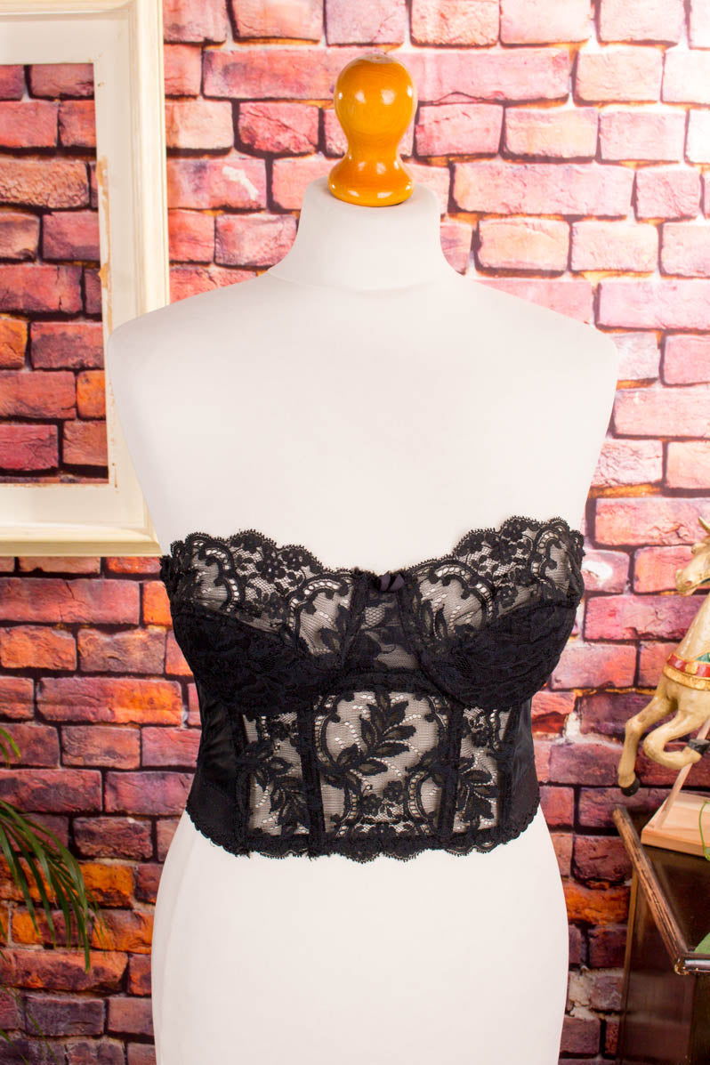 sexy Korsage schwarz Spitze