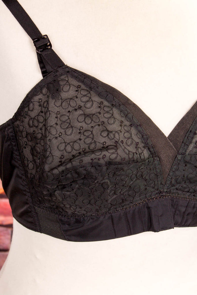 60s Tüten-BH schwarz 50er 60er 70er Disco Frau Gothic M 40-42 real-disco real-rockabilly Rockabilly S 36-38 schwarz Sekretärin Special vintageberlin.de