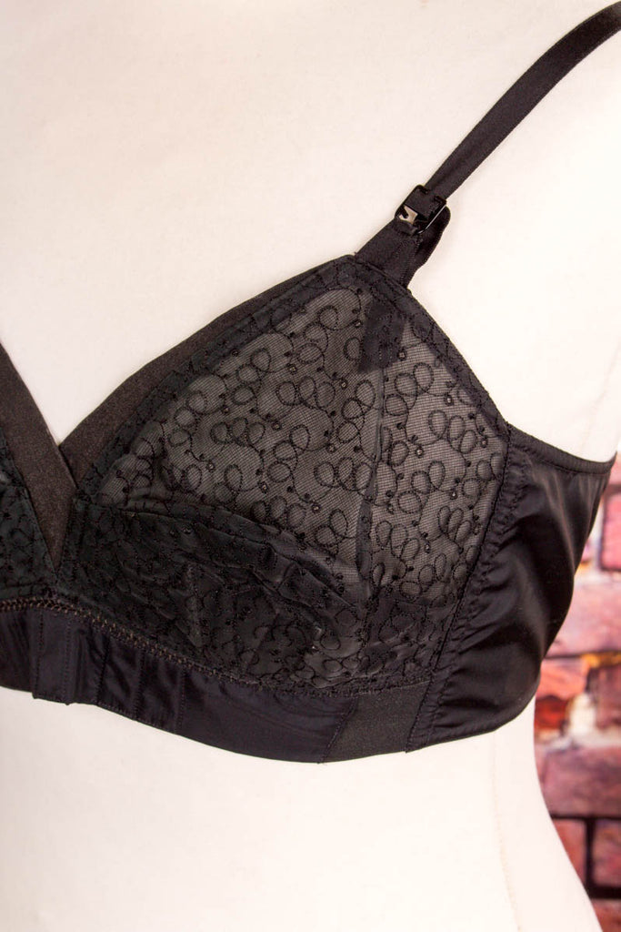 60s Tüten-BH schwarz 50er 60er 70er Disco Frau Gothic M 40-42 real-disco real-rockabilly Rockabilly S 36-38 schwarz Sekretärin Special vintageberlin.de
