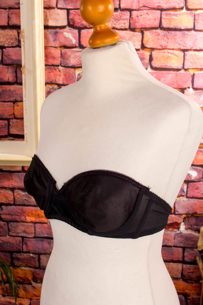 Vintage Nylon BH trägerlos Default Title 60er 70er Disco Frau real-rockabilly Rockabilly S 36-38 schwarz Special vintageberlin.de