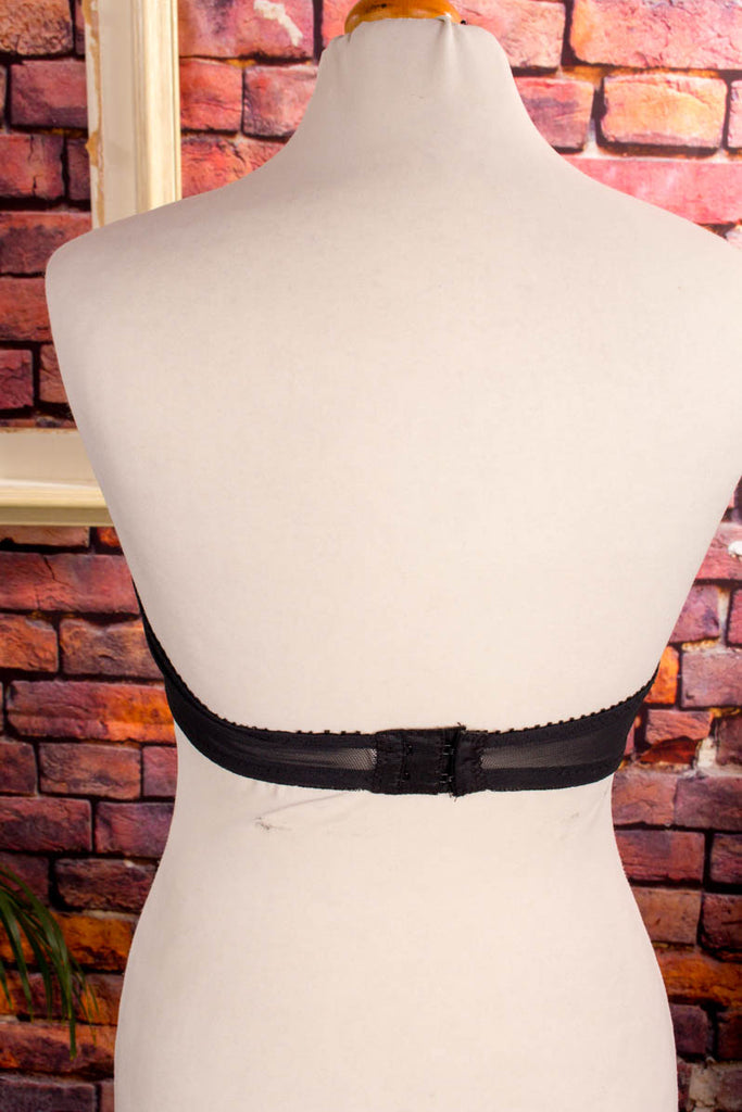 Vintage Nylon BH trägerlos 60er 70er Disco Frau real-rockabilly Rockabilly S 36-38 schwarz Special vintageberlin.de
