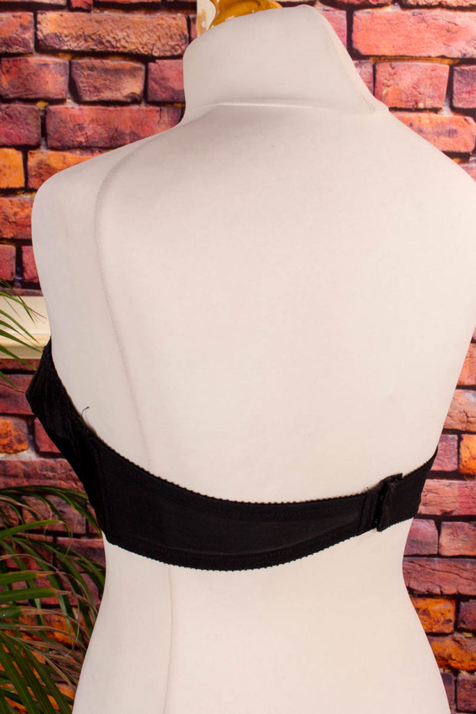 Vintage BH schwarz trägerlos 60er 70er Frau Gothic real-disco real-rockabilly Rockabilly S 36-38 schwarz Sekretärin Special vintageberlin.de