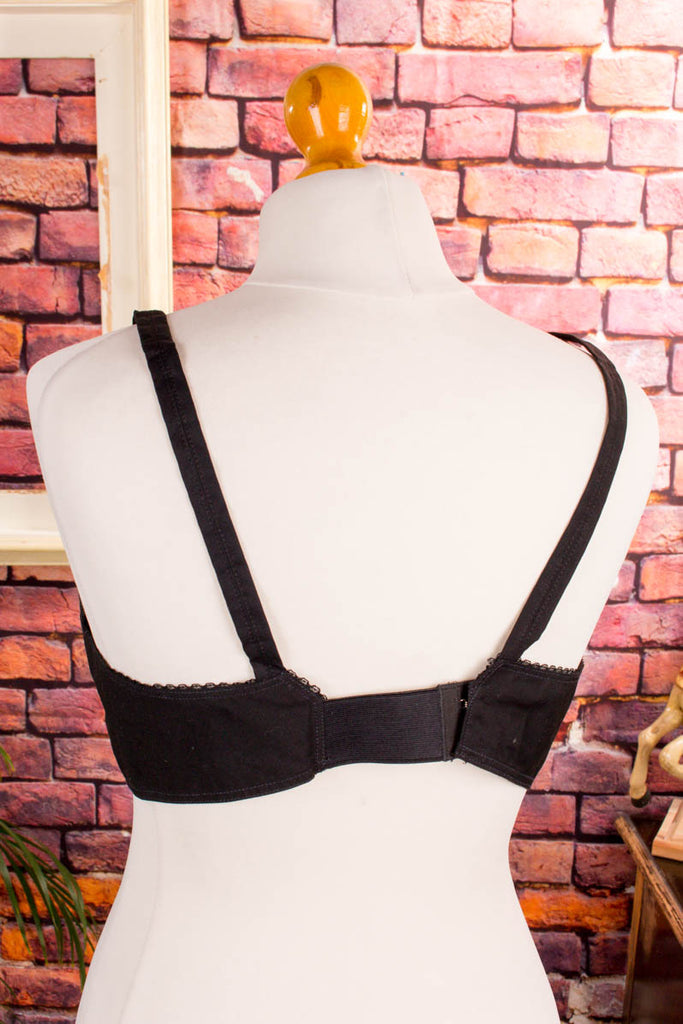 60s Tüten-BH schwarz Baumwolle 50er 60er Disco Frau M 40-42 real-disco real-rockabilly Rockabilly S 36-38 schwarz Special vintageberlin.de