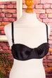 sexy Satin BH schwarz 80er Abendmode Boho Disco Frau Gothic M 40-42 Rockabilly S 36-38 schwarz Special XS 32-34 vintageberlin.de