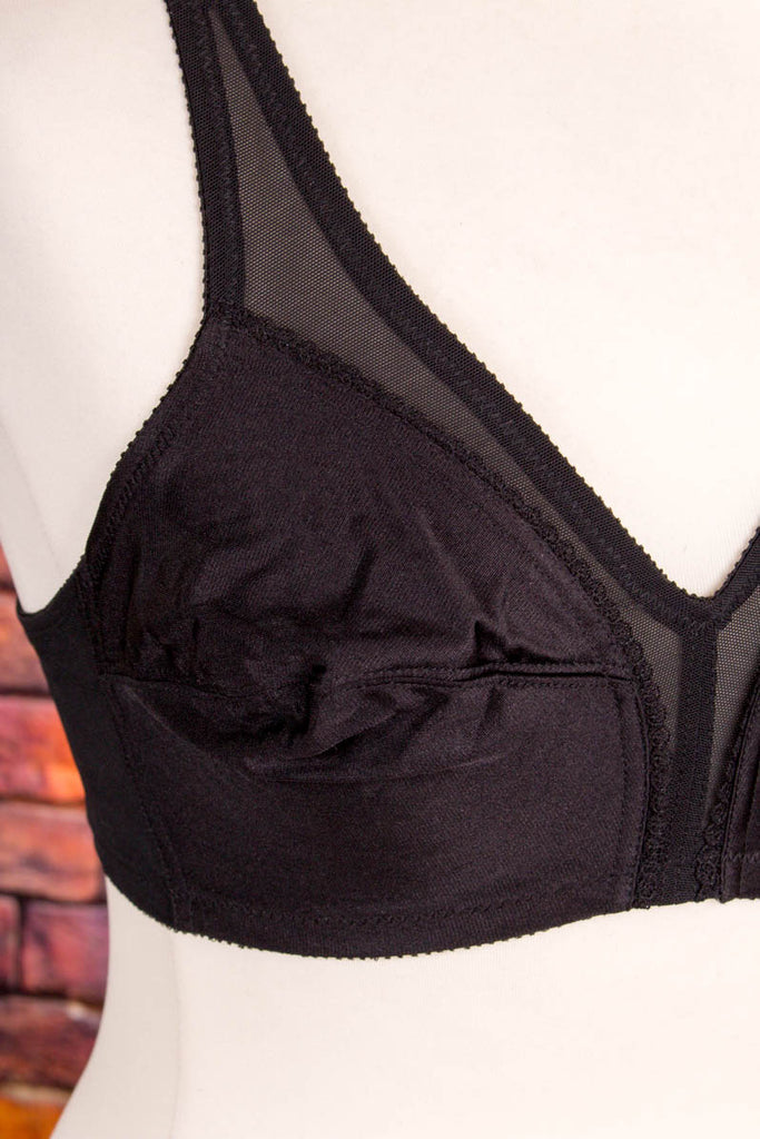 Vintage BH schwarz Bralette 70er 80er Frau Gothic Rockabilly S 36-38 schwarz vintageberlin.de