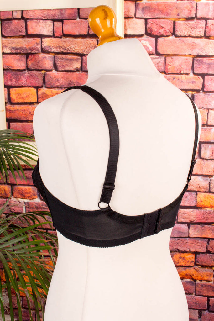 Vintage BH schwarz Bralette 70er 80er Frau Gothic Rockabilly S 36-38 schwarz vintageberlin.de