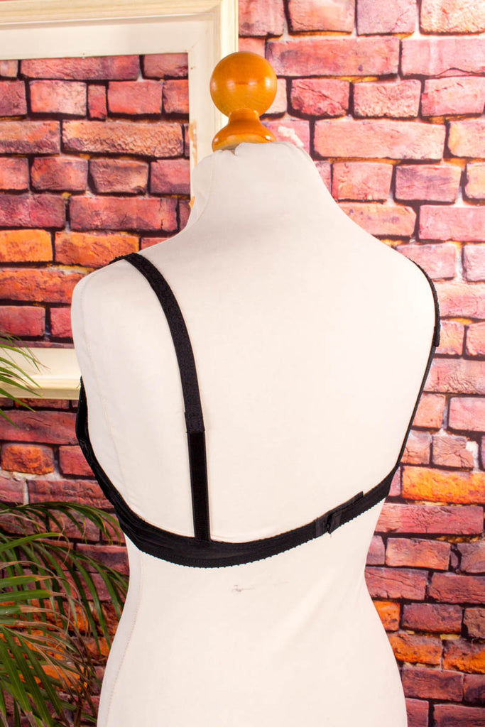 Vintage Push Up BH schwarz Satin 60er 70er 80er Disco Frau Gothic real-disco real-rockabilly Rockabilly S 36-38 schwarz Special XS 32-34 vintageberlin.de