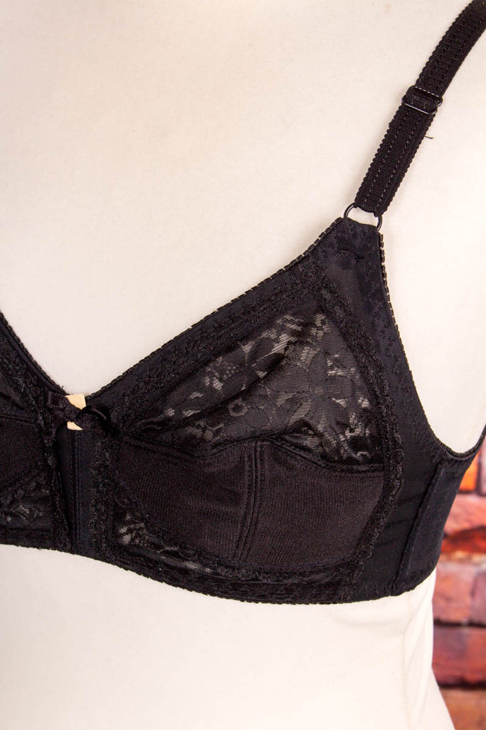 Vintage BH schwarz Spitze 70er 80er Disco Frau Gothic real-80er real-rockabilly Rockabilly S 36-38 schwarz Special XS 32-34 vintageberlin.de