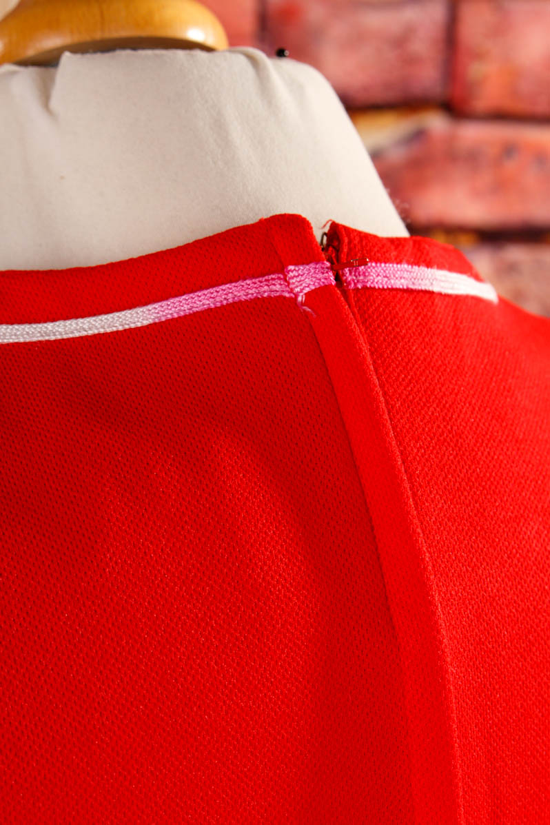 Disco Minikleid rot Blumen