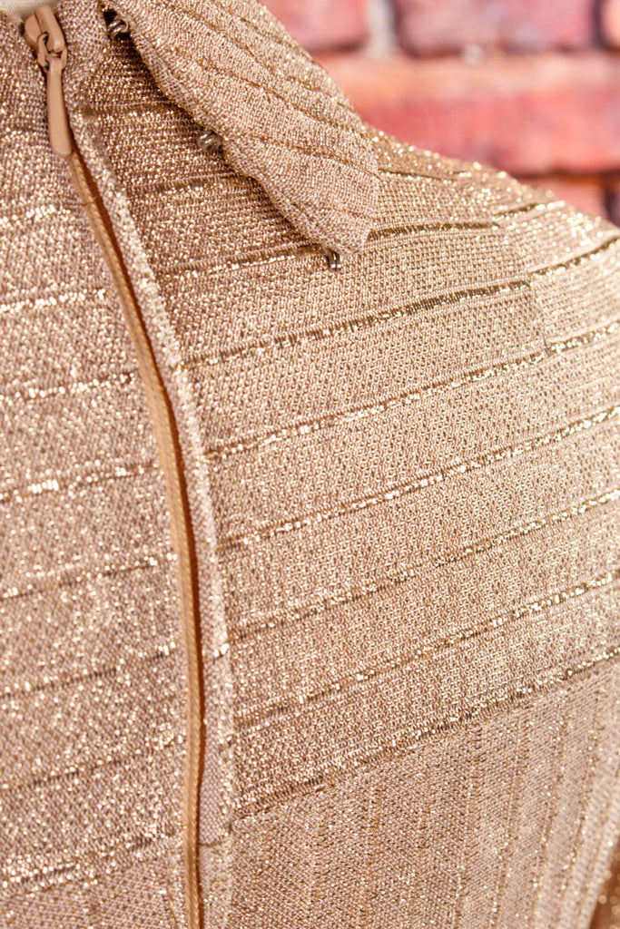 60s Disco Glitzerkleid Gold 60er 70er Abendmode Disco Frau gold real-disco Rockabilly S 36-38 Schlager Special vintageberlin.de