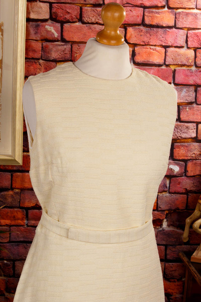 Boho Frottee Maxikleid creme 70er beige Boho boho-wedding DDR Frau Hippie Hochzeit M 40-42 real-boho Schlager Special weiß vintageberlin.de