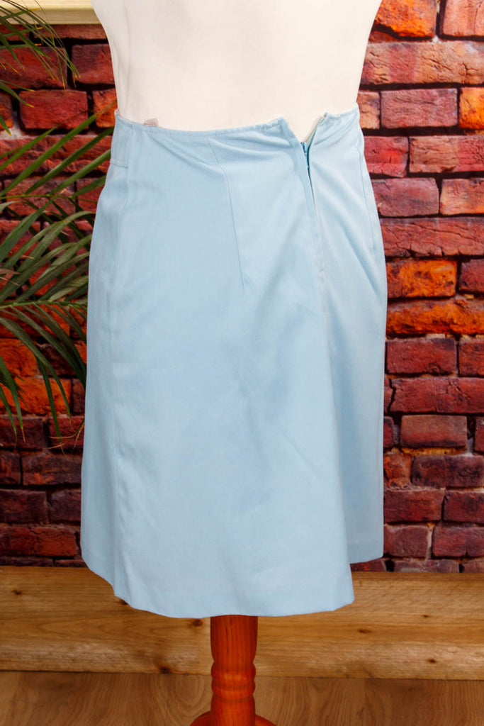 70s Minirock blau Falten 60er 70er blau Disco Frau real-disco real-rockabilly Rockabilly S 36-38 Schlager Special vintageberlin.de