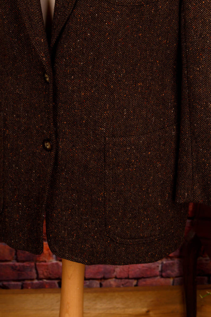 Vintage Tweed Blazer braun 80er 90er braun Frau M 40-42 real-80er Rockabilly Special vintageberlin.de